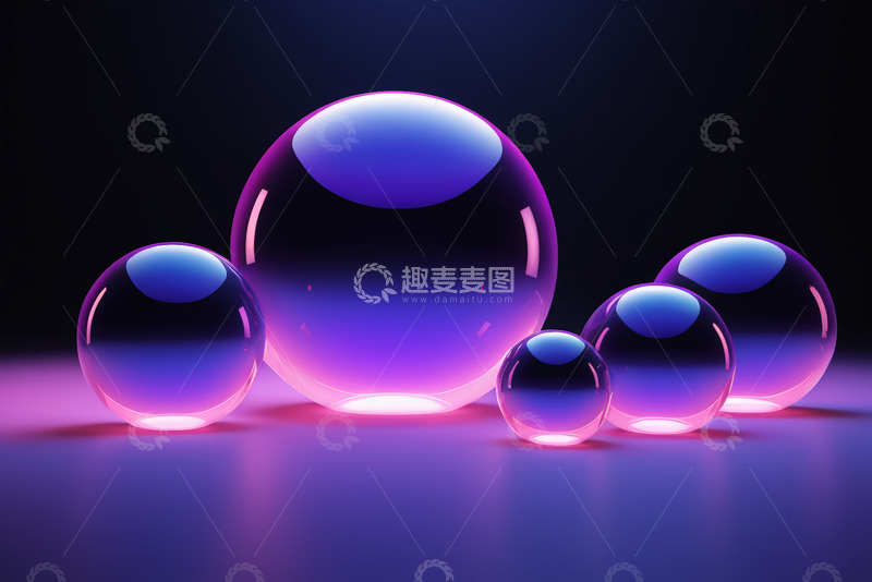 高清大图下载【趣麦麦图】粉色背景下的白色猫咪