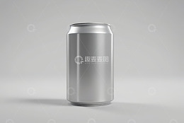 银色铝制饮料罐静物素材