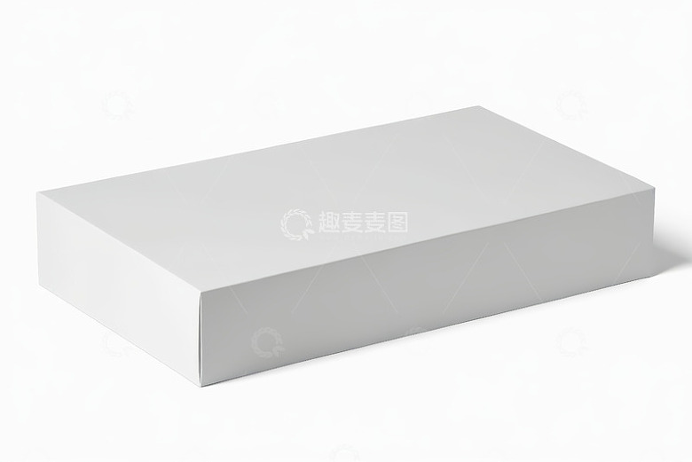 白色长方体包装盒展示