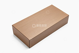 棕色长方体盒子白色背景展示