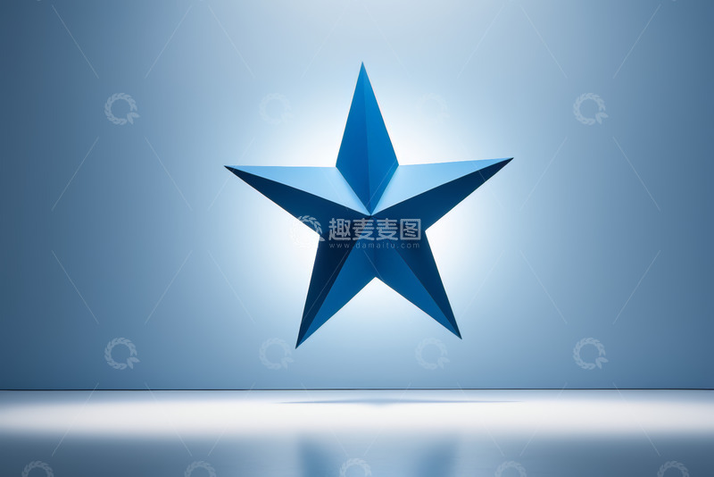 高清大图下载【趣麦麦图】多彩立体五角星图形素材