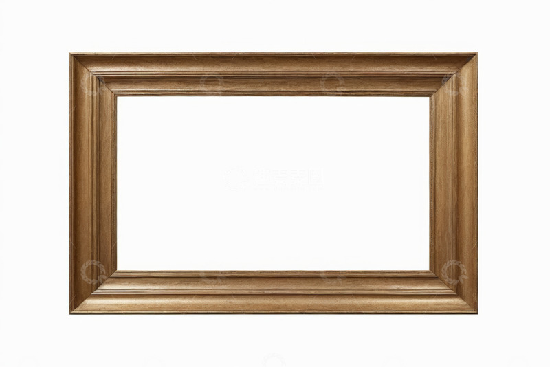 高清大图下载【趣麦麦图】棕色木质相框装饰素材