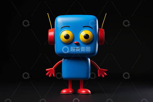 黑色背景双心形霓虹发光图案