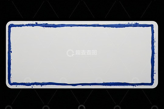 白色背景蓝色边框素材