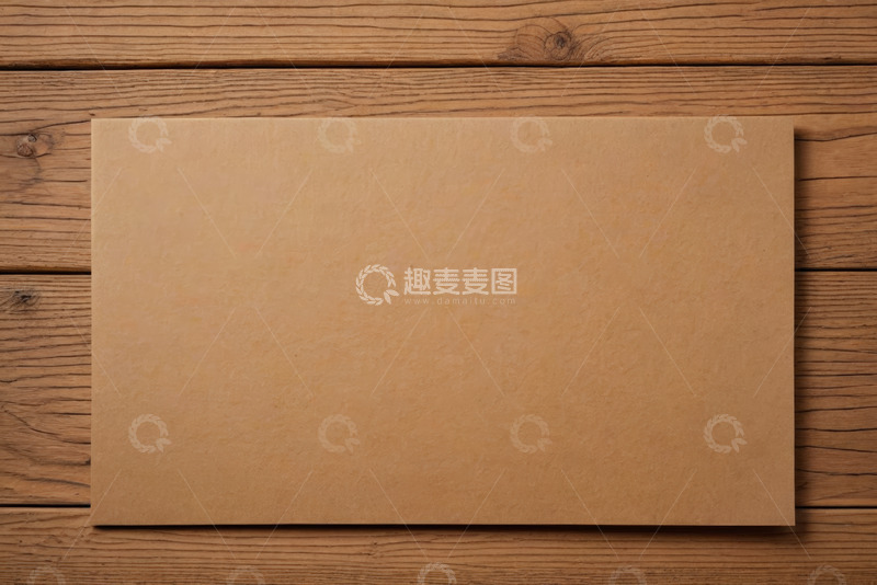 高清大图下载【趣麦麦图】木质背景上的空白牛皮纸