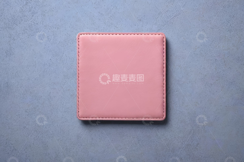 高清大图下载【趣麦麦图】粉色皮革钱包特写