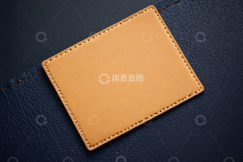 高清大图下载【趣麦麦图】皮革制品标签特写