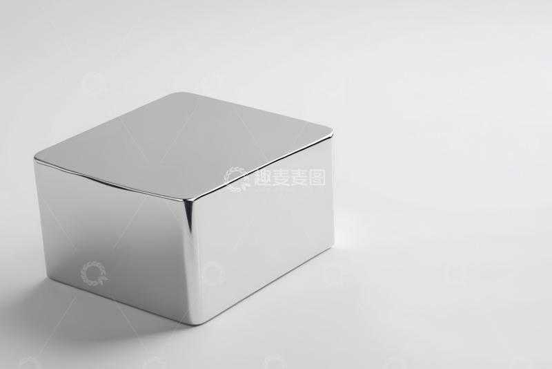 高清大图下载【趣麦麦图】金属质感方形物体静物展示