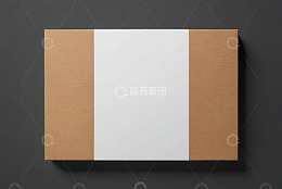 白色背景上的棕色纸盒