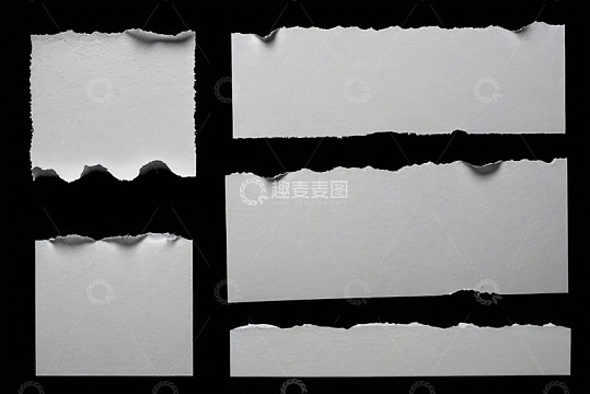 撕裂白色纸张纹理素材