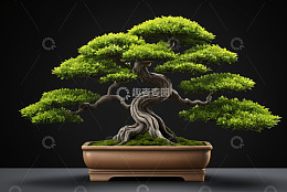 中式盆景松树盆栽