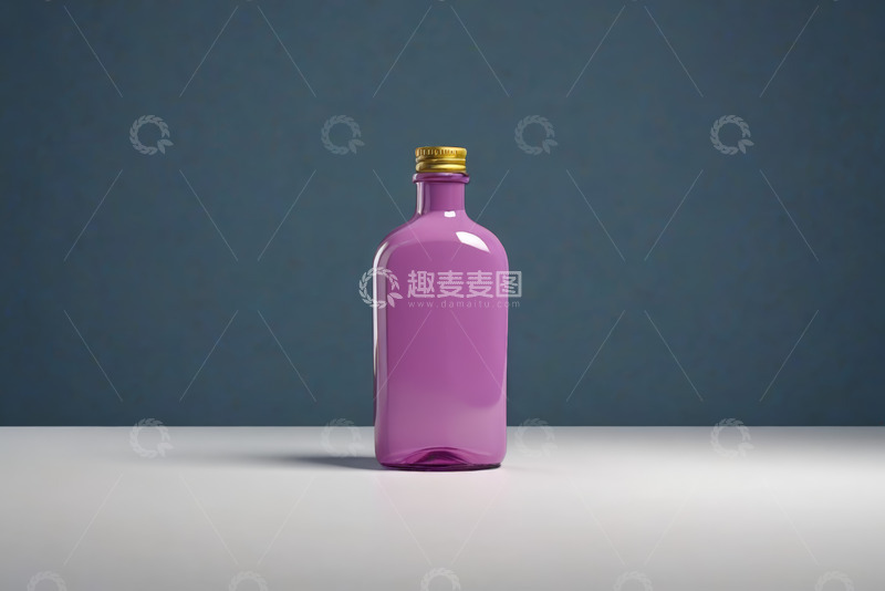 高清大图下载【趣麦麦图】紫色玻璃瓶特写