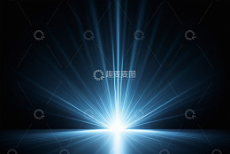 蓝色发光粒子光线背景