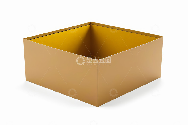 高清大图下载【趣麦麦图】金色空盒子展示图