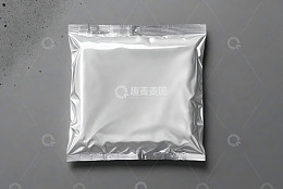 银色铝箔包装袋静物特写
