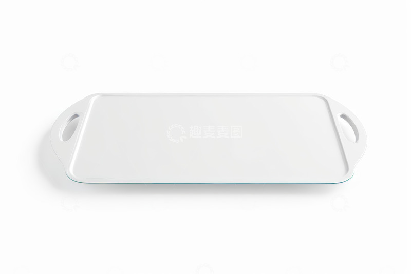 高清大图下载【趣麦麦图】白色带把手托盘