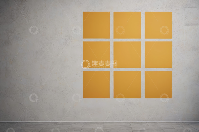 高清大图下载【趣麦麦图】墙面黄色方块现代简约背景