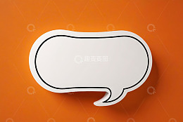 橙色背景白色对话气泡