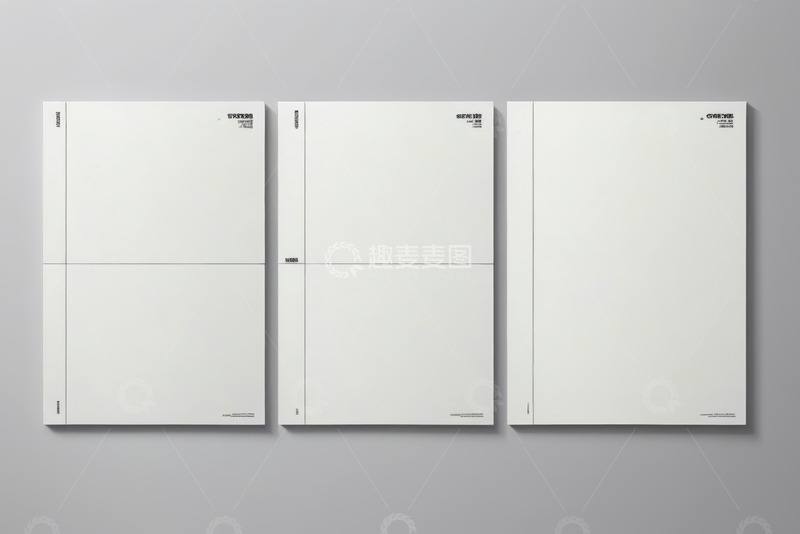 高清大图下载【趣麦麦图】三本白色封面设计展示