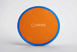 橙色圆盘配蓝色边缘素材