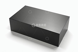 黑色长方体盒子三维渲染图