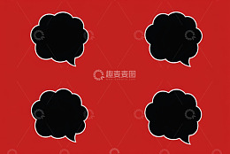 红色背景黑色聊天对话框