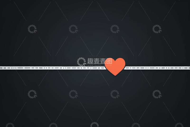 高清大图下载【趣麦麦图】心脏与心电图图案素材