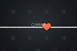 心脏与心电图图案素材
