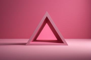 粉色爱心与心电图素材