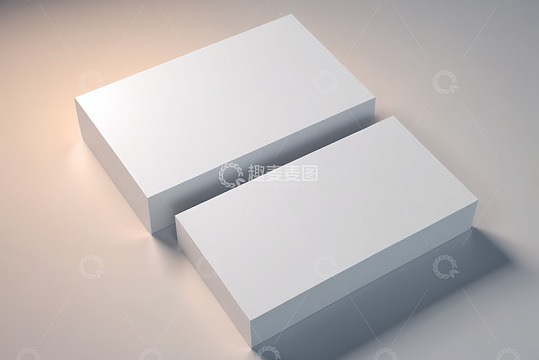 两个白色长方体模型展示