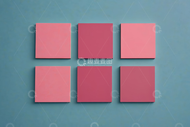 高清大图下载【趣麦麦图】蓝色背景上的粉色方形色块