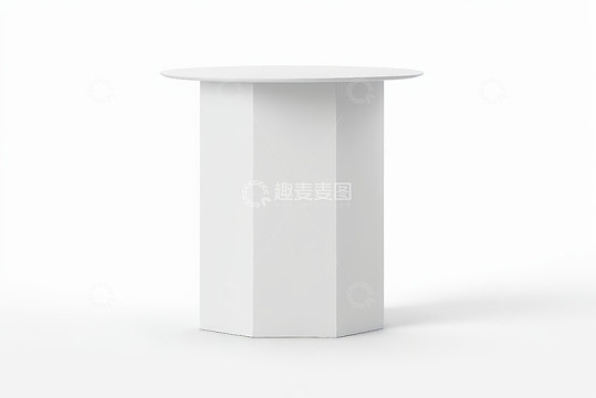 白色现代简约圆形展示台