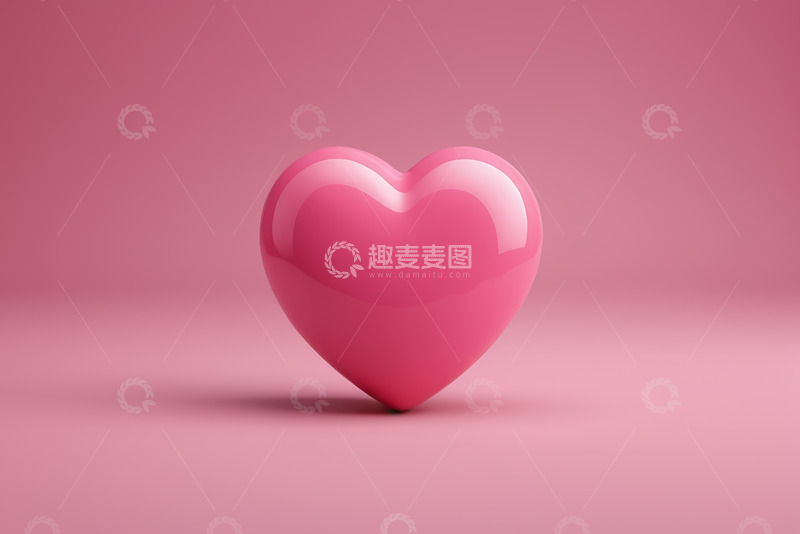 高清大图下载【趣麦麦图】粉色心形符号特写