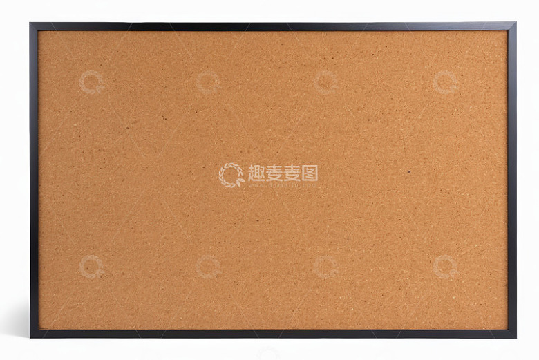 白色背景黑色边框软木板