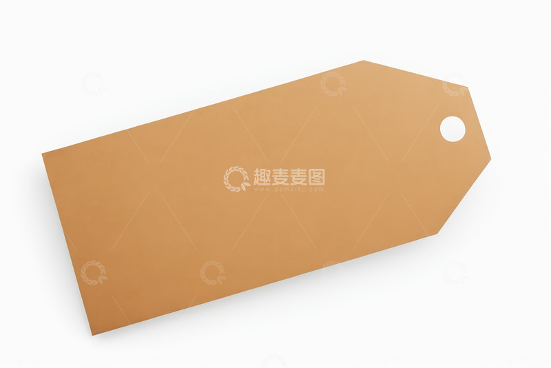 高清大图下载【趣麦麦图】棕色空白吊牌