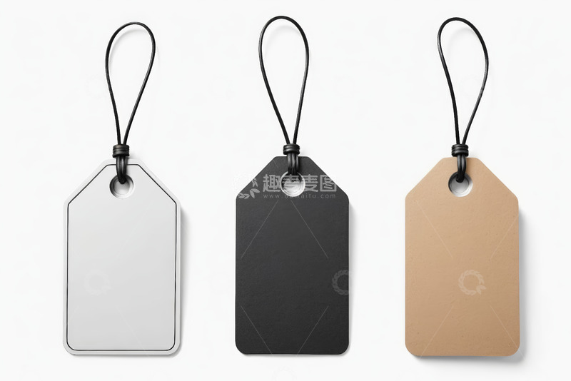 高清大图下载【趣麦麦图】三个不同颜色吊牌展示