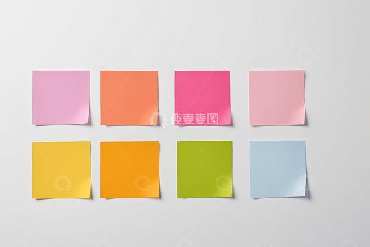彩色便签纸排列