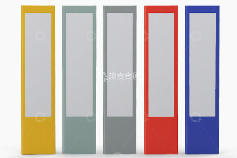 彩色文件夹排列展示