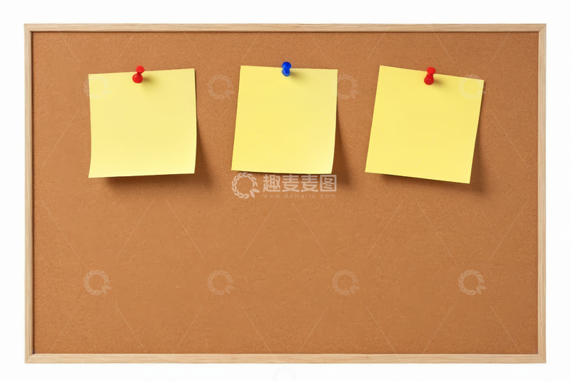 高清大图下载【趣麦麦图】软木板上的便签纸