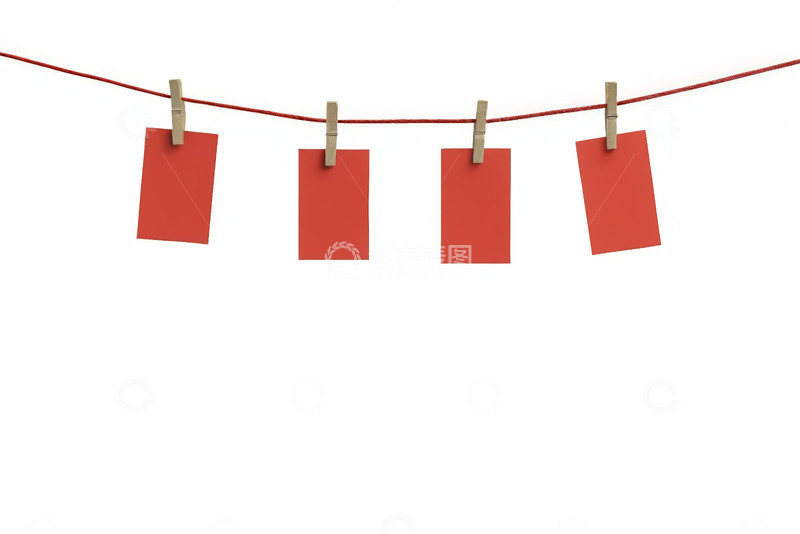 高清大图下载【趣麦麦图】红纸条挂绳展示设计