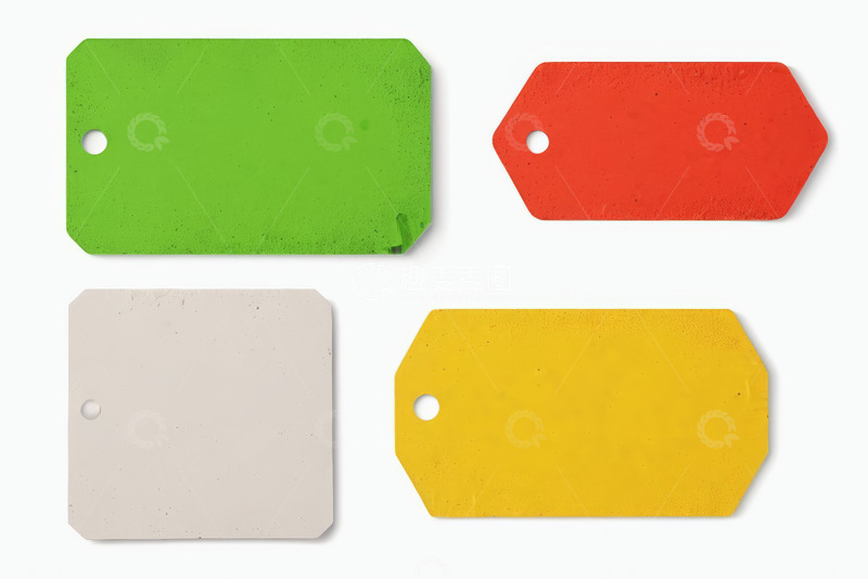 高清大图下载【趣麦麦图】彩色空白标签素材