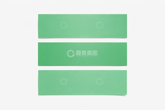 三张绿色长方形背景素材