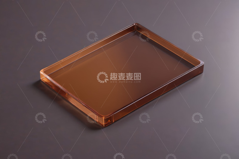 高清大图下载【趣麦麦图】棕色透明方形托盘静物
