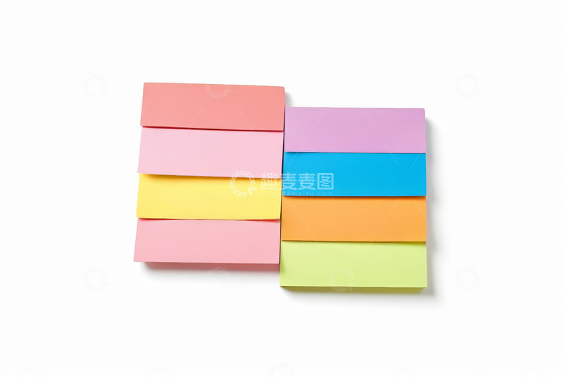 高清大图下载【趣麦麦图】彩色便签纸组合特写