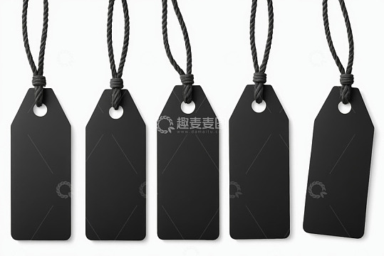 黑色吊牌挂绳素材