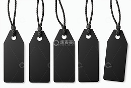 黑色吊牌挂绳素材
