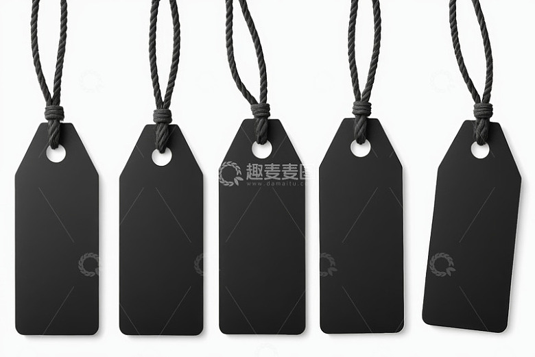 黑色吊牌挂绳素材