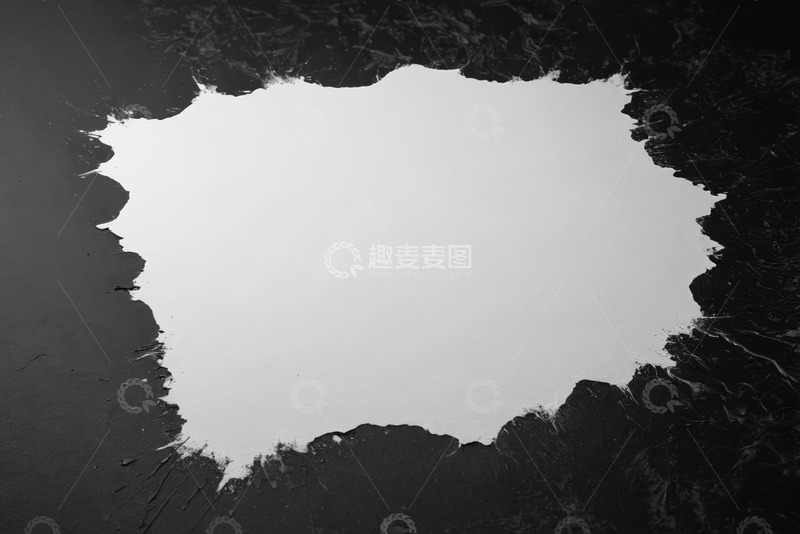 高清大图下载【趣麦麦图】黑色背景上的白色油漆飞溅