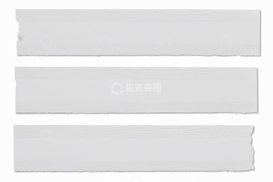 白色撕裂边缘纸条素材