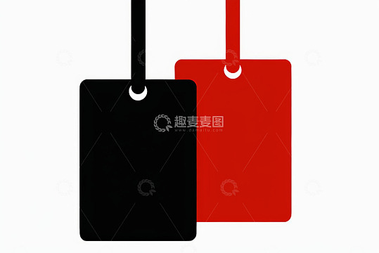 黑红两色吊牌设计素材